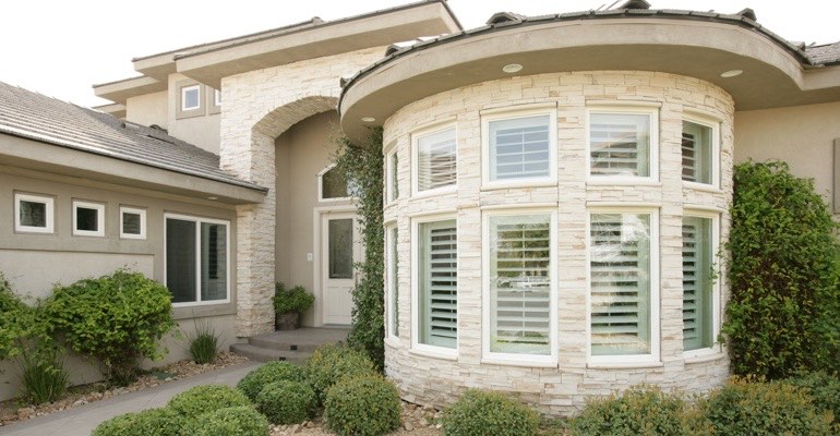 Exterior view of shutters Fort Myers home